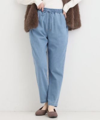 【SALE】SHOO LA RUE (Women)/シューラルー【SS-LL/美脚シルエット】デニムイージーテーパードパンツ(2002530614) アオ092 パンツ・ズボン【三越伊勢丹/公式】