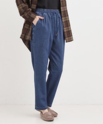 【SALE】SHOO LA RUE (Women)/シューラルー【SS-LL/美脚シルエット】デニムイージーテーパードパンツ(2002530614) アオ094 パンツ・ズボン【三越伊勢丹/公式】