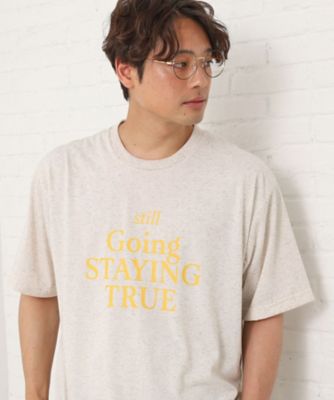 THE SHOP TK (Men)/ザ ショップ ティーケー ポリ麻プリント半袖Tシャツ【洗濯機OK】(2002530617)