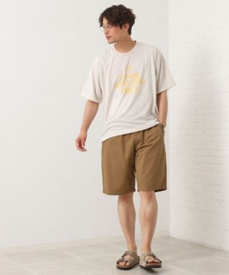 ポリ麻プリント半袖Ｔシャツ【洗濯機ＯＫ】（２００２５３０６１７）