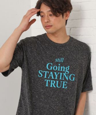 ポリ麻プリント半袖Ｔシャツ【洗濯機ＯＫ】（２００２５３０６１７）