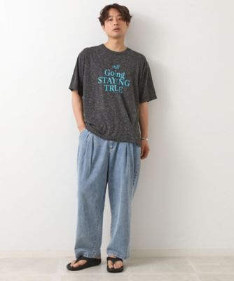 ポリ麻プリント半袖Ｔシャツ【洗濯機ＯＫ】（２００２５３０６１７）