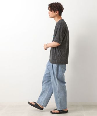 ポリ麻プリント半袖Ｔシャツ【洗濯機ＯＫ】（２００２５３０６１７）