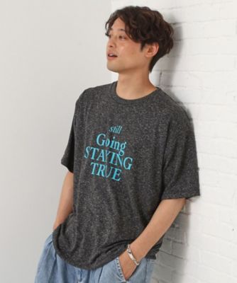 ポリ麻プリント半袖Ｔシャツ【洗濯機ＯＫ】（２００２５３０６１７）