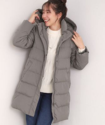 ファーダウン 洗える ロングフェイクファーフードダウン