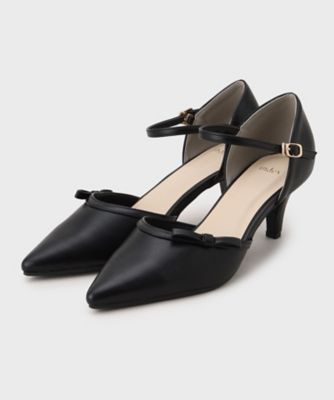 【新品未使用】PECHINCHAR 2WAYリボンメッシュパンプス 20321 JETTY Ⅱ / BLACK (RUBBER SOLE) - G.H.BASS