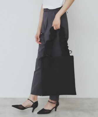 A4サイズ収納可能】持ち手フリルトートバッグ