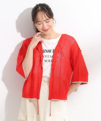 【２点セット／Ｓ－ＬＬ】メッシュリボン２ＷＡＹニット×フレンチスリーブＴシャツセット（２００２５３０７９３）