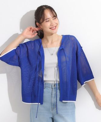 【２点セット／Ｓ－ＬＬ】メッシュリボン２ＷＡＹニット×フレンチスリーブＴシャツセット（２００２５３０７９３）