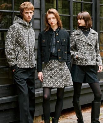 オーバーラップサークル ウールジャカードパーカー