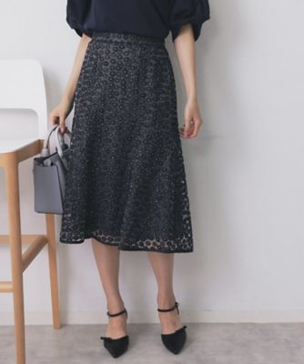 美品！銅色の刺繍が美しすぎるスカート 楽天市場】まるでプリンセスのようレトロ花柄刺繍フレアスカート