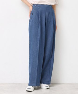 ＜Dessin (Women)＞【洗える】デニムワイドマリンパンツ（２００２５３０９５２）