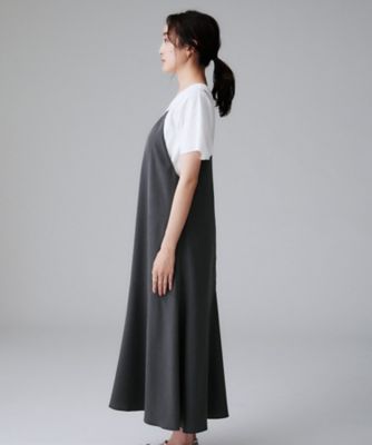 洗える／肩紐調節可能】パウダーキャミワンピース