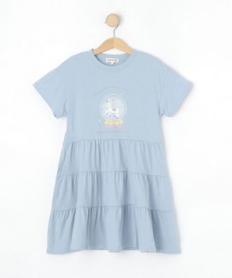 【SALE】SHOO・LA・RUE (Baby & Kids)/シューラルー スノードームプリントティアードカットワンピ(2002530960) アオ090 ワンピース・ドレス【三越伊勢丹/公式】
