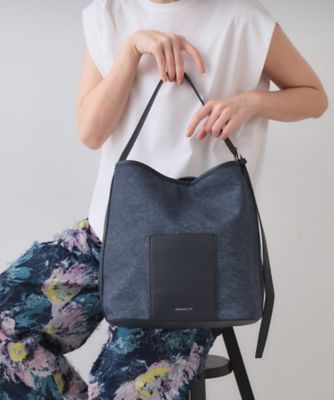 【SALE】OPAQUE.CLIP (Women)/オペークドットクリップ キャンバス調合成皮革ワンハンドルショルダーバッグ(2002530990) アオ094 旅行用かばん・バッグ【三越伊勢丹/公式】