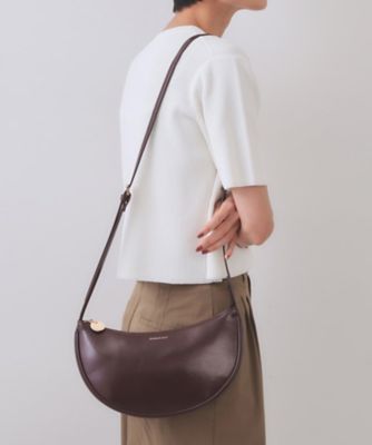 OPAQUE.CLIP (Women)/オペークドットクリップ オイル調合成皮革ムーンショルダーバッグ(2002530997) チャ044 旅行用かばん・バッグ【三越伊勢丹/公式】