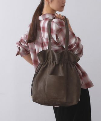 OPAQUE.CLIP (Women)/オペークドットクリップ ソフト合成皮革巾着ドローストリングトートバッグ(2002531002) チャ144 旅行用かばん・バッグ【三越伊勢丹/公式】