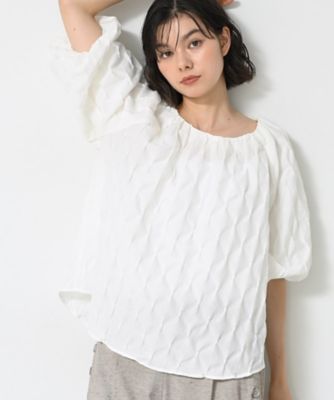 ＜Dessin (Women)＞【洗える】バルーンスリーブジャガードブラウス（２００２５３１２９９）