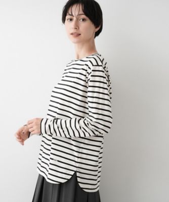 選べる首元デザイン／洗える】クルーネックロングTシャツ