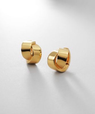 ＜COCOHNIK ONKITSCH (Women)＞シルバー　ハギーイヤリング　フォールディングオーバーラップ　ＧＰ（２００２５３１３５４）