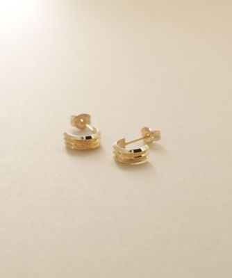 ＜COCOHNIK ONKITSCH (Women)＞◆Ｋ１０トリプルリッジピアス（２００２５３１４０９）