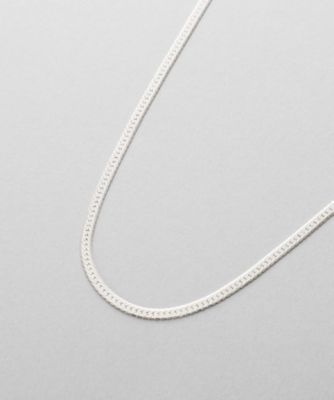 シルバー デザインチェーン フラットスネークネックレスM（60cm