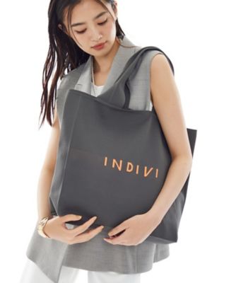 INDIVI (Women)/インディヴィ 【Ａ４サイズ対応】ニットロゴトート（２００２５３１６１５）
