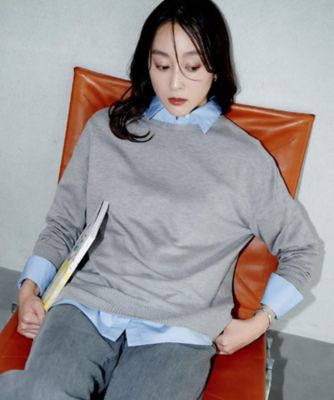 【送料無料】UNTITLED L (Women/大きいサイズ)/アンタイトルL【8色展開/体型カバー】魅せる"タイムレスニット"(2002531616) グレー012 トップス【三越伊勢丹/公式】