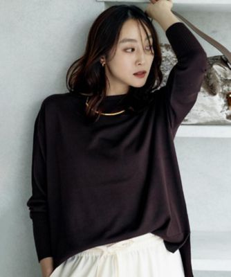 UNTITLED (Women)/アンタイトル【8色展開/体型カバー】魅せる"タイムレスニット"(2002531616) チャ044 トップス【三越伊勢丹/公式】