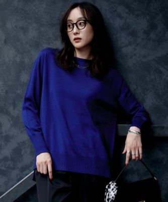 UNTITLED (Women)/アンタイトル【8色展開/体型カバー】魅せる"タイムレスニット"(2002531616) アオ093 トップス【三越伊勢丹/公式】