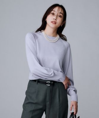 8色展開／コンパクト丈】レーヨン混 コクーンニット