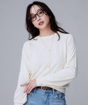 ＜UNTITLED L (Women/大きいサイズ)＞【８色展開／コンパクト丈】レーヨン混　コクーンニット（２００２５３１６１７）