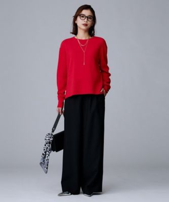 アンサンブル可／洗える】ウールミラノリブニット