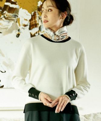 アンサンブル可／洗える】ウールミラノリブニット