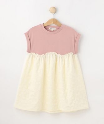 100－120cm】フラワージャカードドッキングワンピース