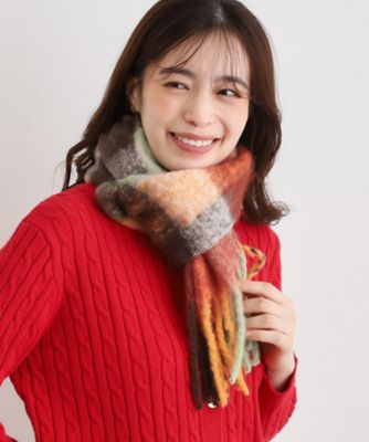 ブークレブロックチェックマフラー（2002531770） | LAURA