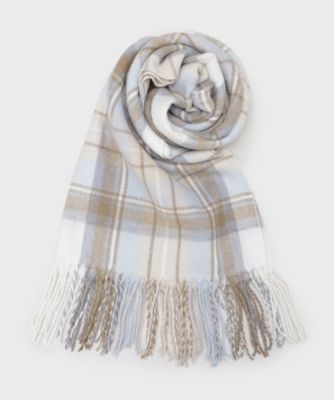 LAURA ASHLEY/ローラ アシュレイ ウール混チェックストール(2002531773) シロ004 スカーフ・ショール【三越伊勢丹/公式】