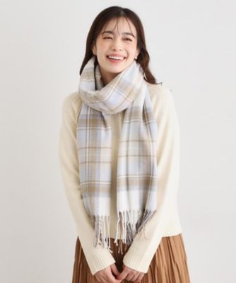 ウール混チェックストール（2002531773） | LAURA ASHLEY