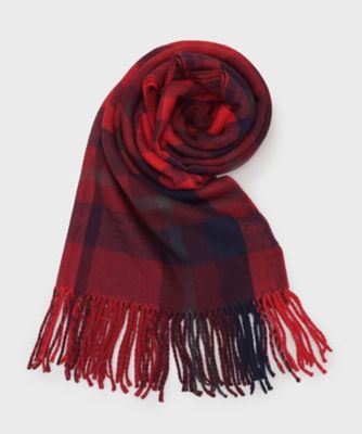 LAURA ASHLEY/ローラ アシュレイ ウール混チェックストール(2002531773) アカ061 スカーフ・ショール【三越伊勢丹/公式】