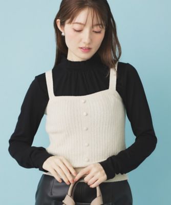 ＜index (Women)＞ミニモールラメビスチェキャミ／アンサンブル対応【洗濯機洗い可】（２００２５３１７９８）