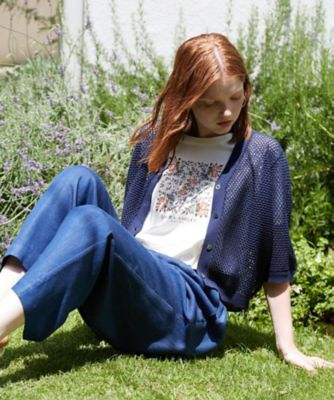 LAURA ASHLEY/ローラ アシュレイ【STORY掲載!/接触冷感/コットン100%/3colors】エラビー スカーフ柄 Tシャツ(2002531813) シロ003 トップス【三越伊勢丹/公式】