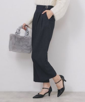 index (Women)/インデックス カルゼツイードストレッチワイドパンツ【洗濯機OK/防シワ/イージーアイロン/抗ピル】(2002531825) アオ094 パンツ・ズボン【三越伊勢丹/公式】