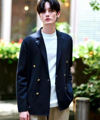 ダブルブレスト ニットジャケット（2002531834