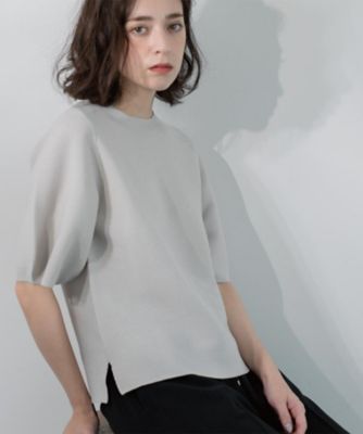 【SALE】OPAQUE.CLIP (Women)/オペークドットクリップ ガーターボリュームスリーブニット【UVケア/洗濯機洗い可】(2002531863) グレー011 トップス【三越伊勢丹/公式】