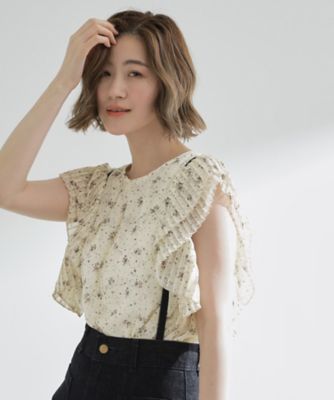 プリーツが彩る 華やか花柄ブラウス（2002531891） | GROVE