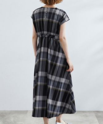 秋を先取り！ビッグチェック フィット＆フレアワンピース
