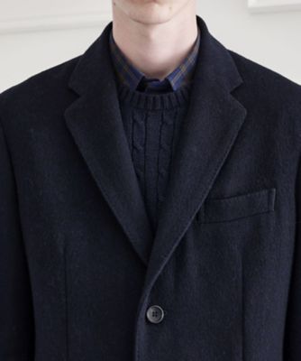 【美品 高級生地】タケオキクチ MOON ダウン入り チェスターコート ツイード 美品 高級生地】タケオキクチ MOON ダウン入り チェスターコート