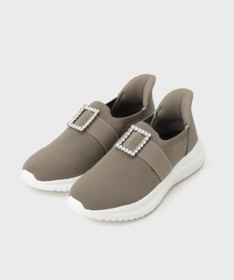 OPAQUE.CLIP (Women)/オペークドットクリップ ビジュー付きニットスニーカー(2002531945) チャ042 靴【三越伊勢丹/公式】