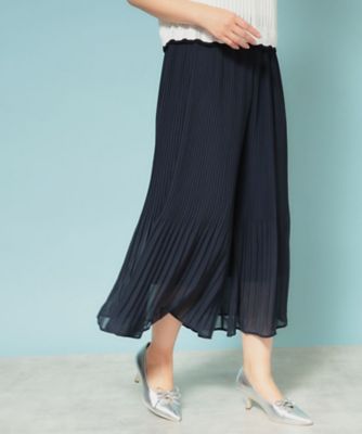 【SALE】SUNAUNA (Women)/スーナウーナ【新色/ウエストゴム/ウォッシャブル】プリーツパンツ(2002532074) アオ094 パンツ・ズボン【三越伊勢丹/公式】