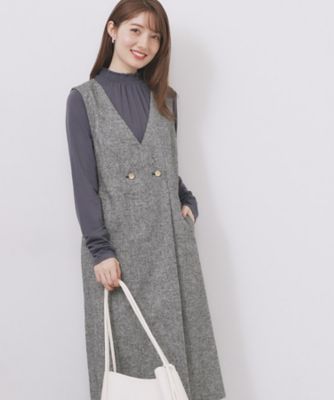 ＜index (Women)＞ラップ風ツイードジャンスカ【洗濯機ＯＫ／防シワ】（２００２５３２１４７）